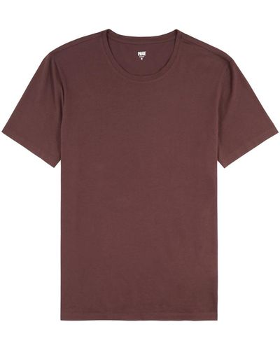 PAIGE Cash Stretch-cotton T-shirt - Purple