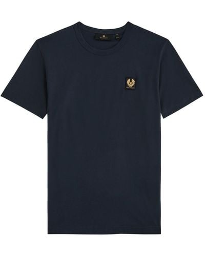 Belstaff Logo Cotton T-Shirt - Blue