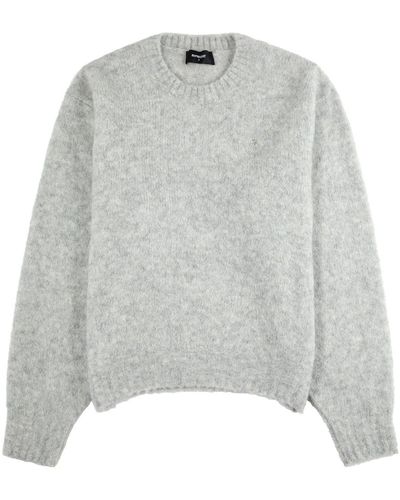 Represent Logo Alpaca-blend Sweater - Gray