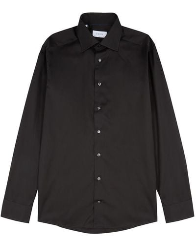 Eton Cotton-twill Shirt - Black