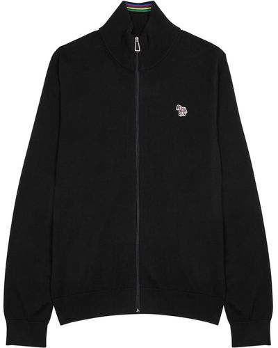 PS by Paul Smith Logo Knitted Cotton Jacket - Black