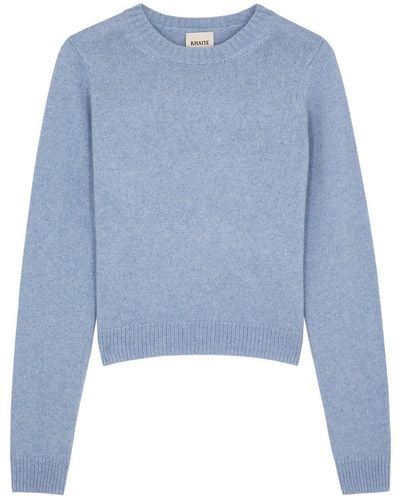 Khaite Diletta Cashmere Sweater - Blue