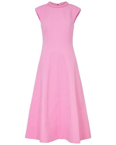 Rebecca Vallance Rochelle Textured Midi Dress - Pink