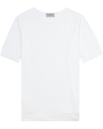 John Smedley Belden Knitted Cotton T-Shirt - White