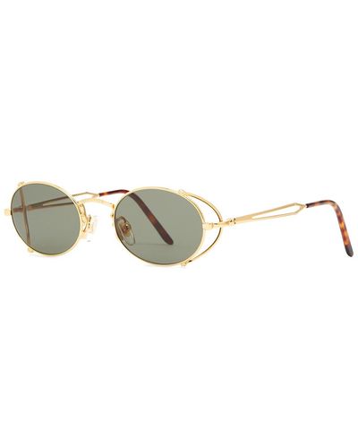 Jean Paul Gaultier 55-3175 Oval-frame Sunglasses - Metallic
