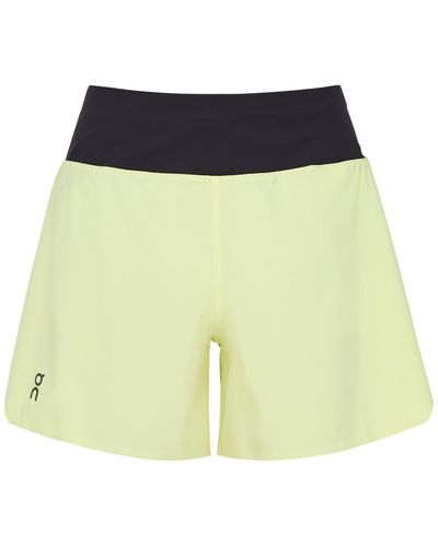 On Shoes Running Stretch-Nyl Shorts - Yellow