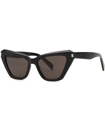 Saint Laurent Sl466 Cat-eye Sunglasses - Black