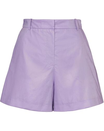 Winser London Fine Cotton Shorts - Purple
