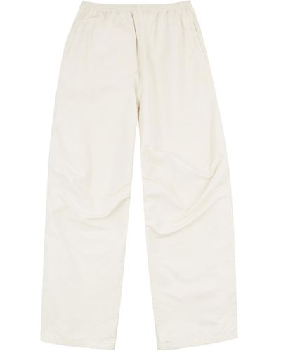 Balenciaga Ivory Wide-leg Shell Track Trousers - White