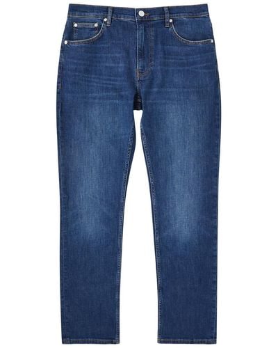FRAME Modern Straight Distressed Jeans - Blue