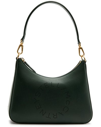 Stella McCartney Stella Logo Faux Leather Shoulder Bag - Black
