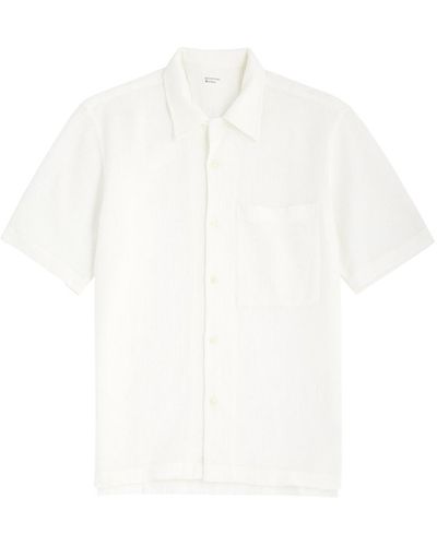 Universal Works Waffle Cotton Shirt - White