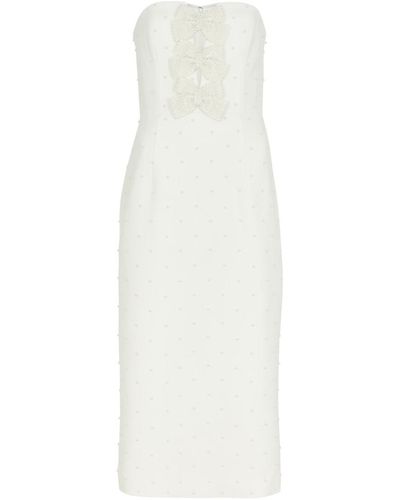 Rebecca Vallance Ophelia Embellished Midi Dress - White