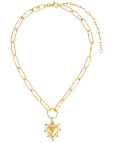 SORU Sicilian Heart 18kt -plated Chain Necklace - Metallic