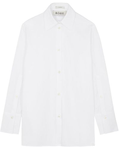 Rohe Oversized Cotton-poplin Shirt - White