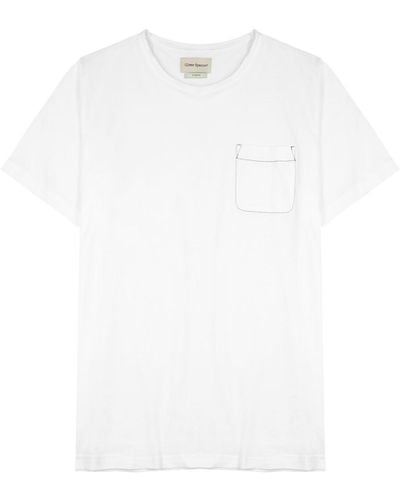 Oliver Spencer Striped-jacquard Cotton Shirt - White