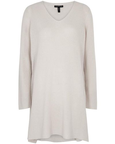 Eileen Fisher Knitted Cotton Tunic - White