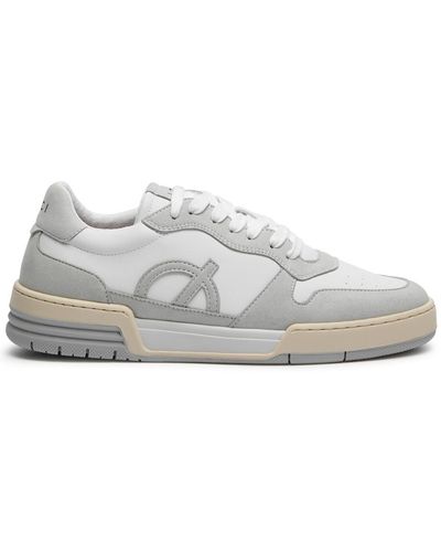 Løci Atom Panelled Faux Leather Trainers - White