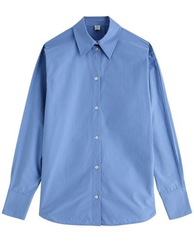 Totême Cotton-Poplin Shirt - Blue