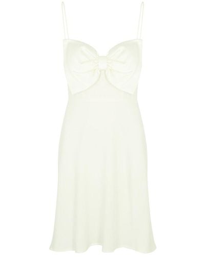 RIXO London Libby Bow-embellished Mini Dress - White