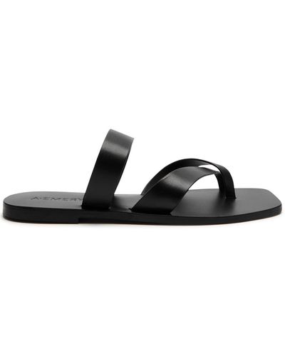 A.Emery A. Emery Carter Leather Thong Sandals - Black