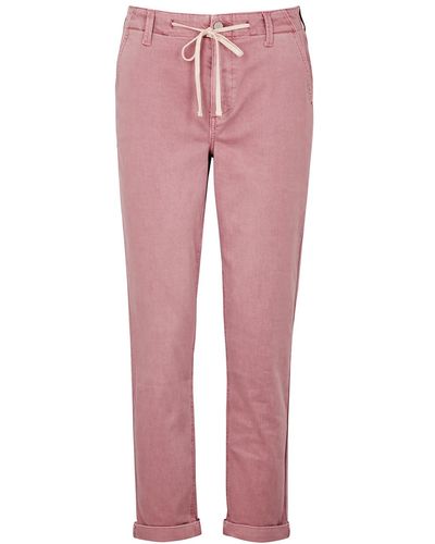 PAIGE Christy Pink Stretch-denim Trousers