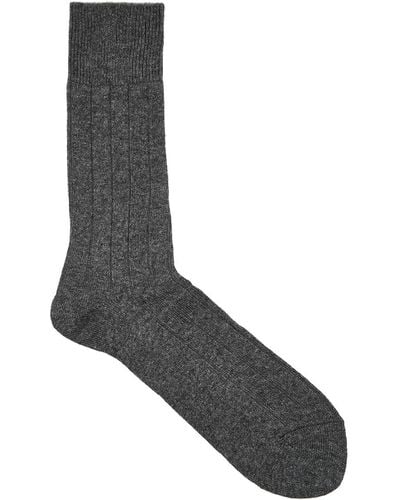 FALKE Lhasa Ribbed Wool-blend Socks - Grey