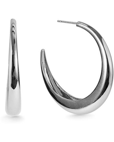 Otiumberg Graduated Large Sterling Hoop Earrings - Metallic