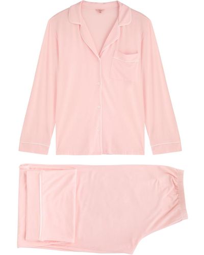 Eberjey Gisele Jersey Pajama Set - Pink