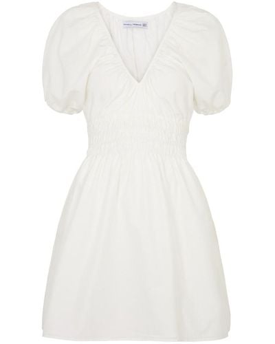 Faithfull The Brand Salone Cotton And Silk-Blend Mini Dress - White