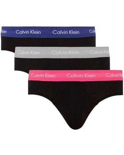 Calvin Klein Logo Stretch-Cotton Briefs - Black
