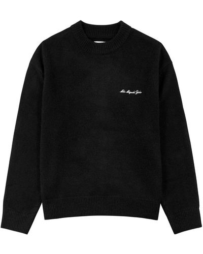 MKI Miyuki-Zoku Logo-embroidered Knitted Sweater - Black