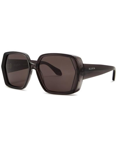 Alaïa Alaïa Hexagon-frame Sunglasses - Brown