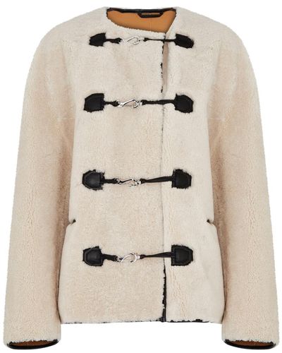 Totême Teddy Relaxed-fit Shearling Jacket - Natural