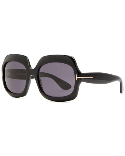 Tom Ford Ren Oversized Sunglasses - Black