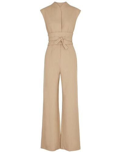 Odd Muse Ultimate Muse Wide-Leg Stretch-Crepe Jumpsuit - Natural