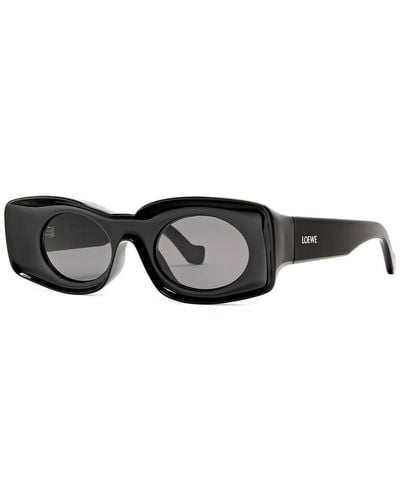 Loewe X Paula'S Ibiza Rectangle-Frame Sunglasses - Black