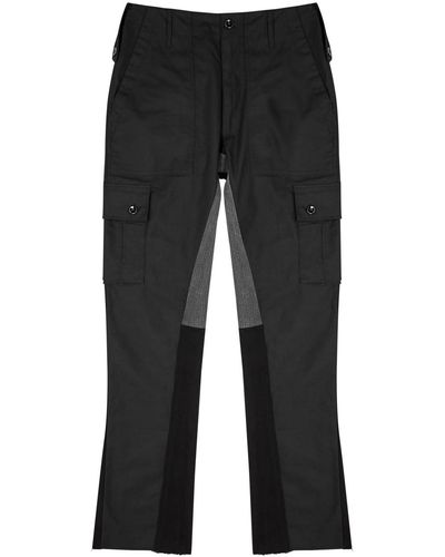 Jeanius Bar Atelier Paneled Twill Cargo Pants - Black
