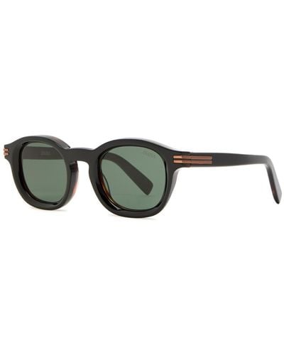 Zegna Aurora I Round-Frame Sunglasses - Green