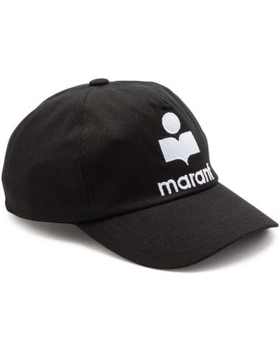 Isabel Marant Tyron Logo-Embroidered Cotton Cap - Black