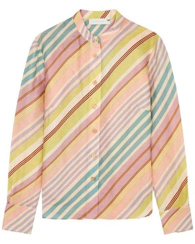 Zimmermann Halliday Striped Linen Shirt - Multicolor