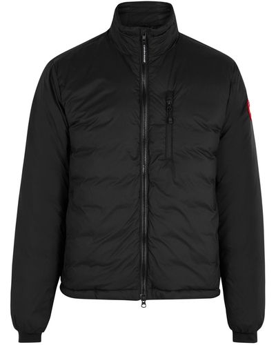 Canada Goose Lodge Padded Ripstop Shell Jacket, Designer Shell Jacket - Black