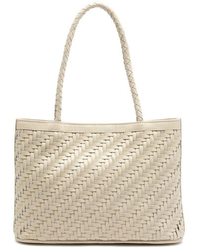 Bembien Ella Woven Leather Tote - Natural