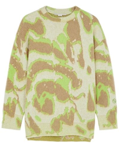 Stella McCartney Intarsia Alpaca-blend Sweater - Green