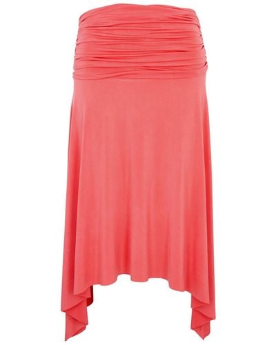 Siedres Mimi Ruched Stretch-Jersey Skirt - Pink
