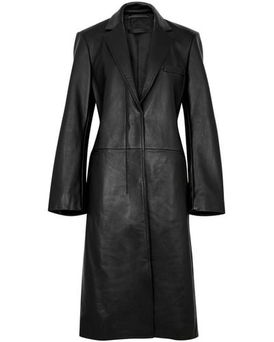Helmut Lang Leather Coat - Black