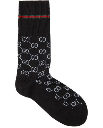Gucci GG Cotton Blend Socks - Black