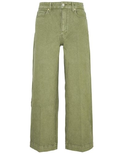 PAIGE Anessa Wide-Leg Jeans - Green