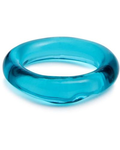 SANDRALEXANDRA Linear Glass Ring - Blue