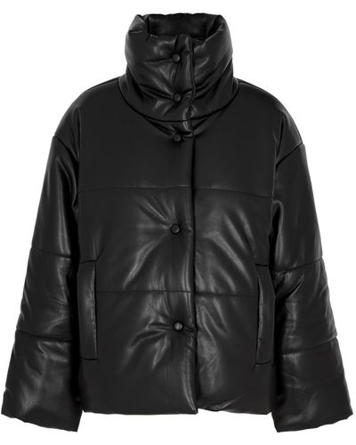 Nanushka Hide Quilted Faux Leather Jacket - Black